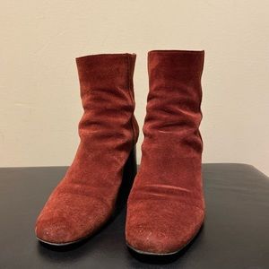 Sandro suede red boots